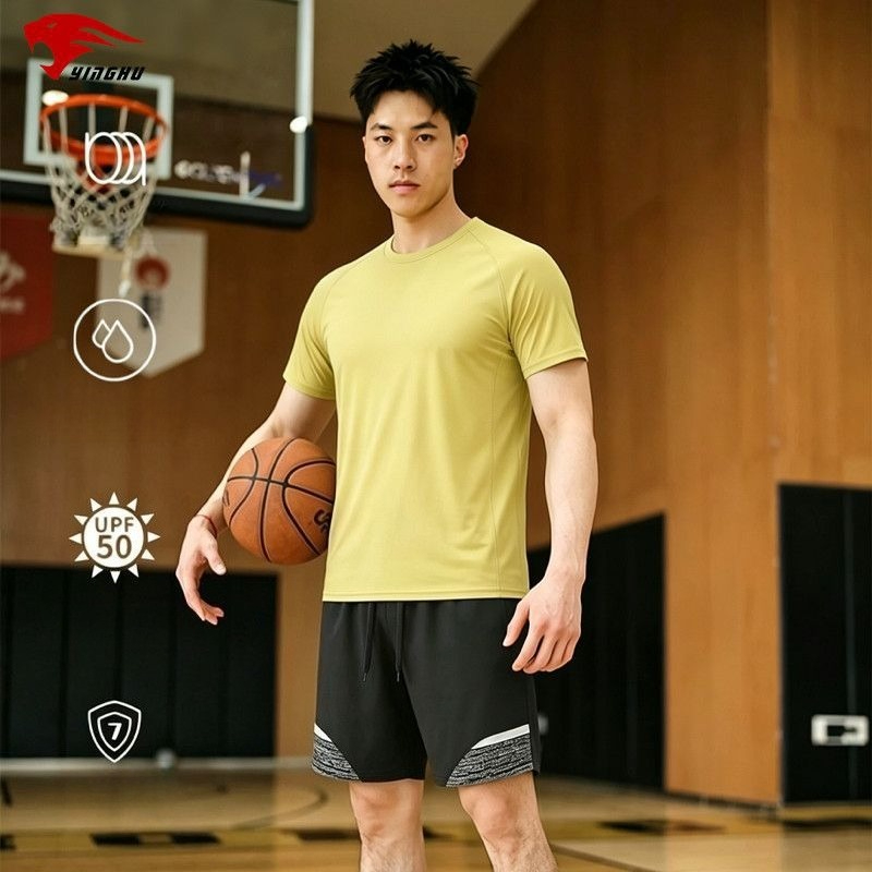 Yoga Fitness Wear - Setelan Kebugaran Atletik O-Neck Slim Fit