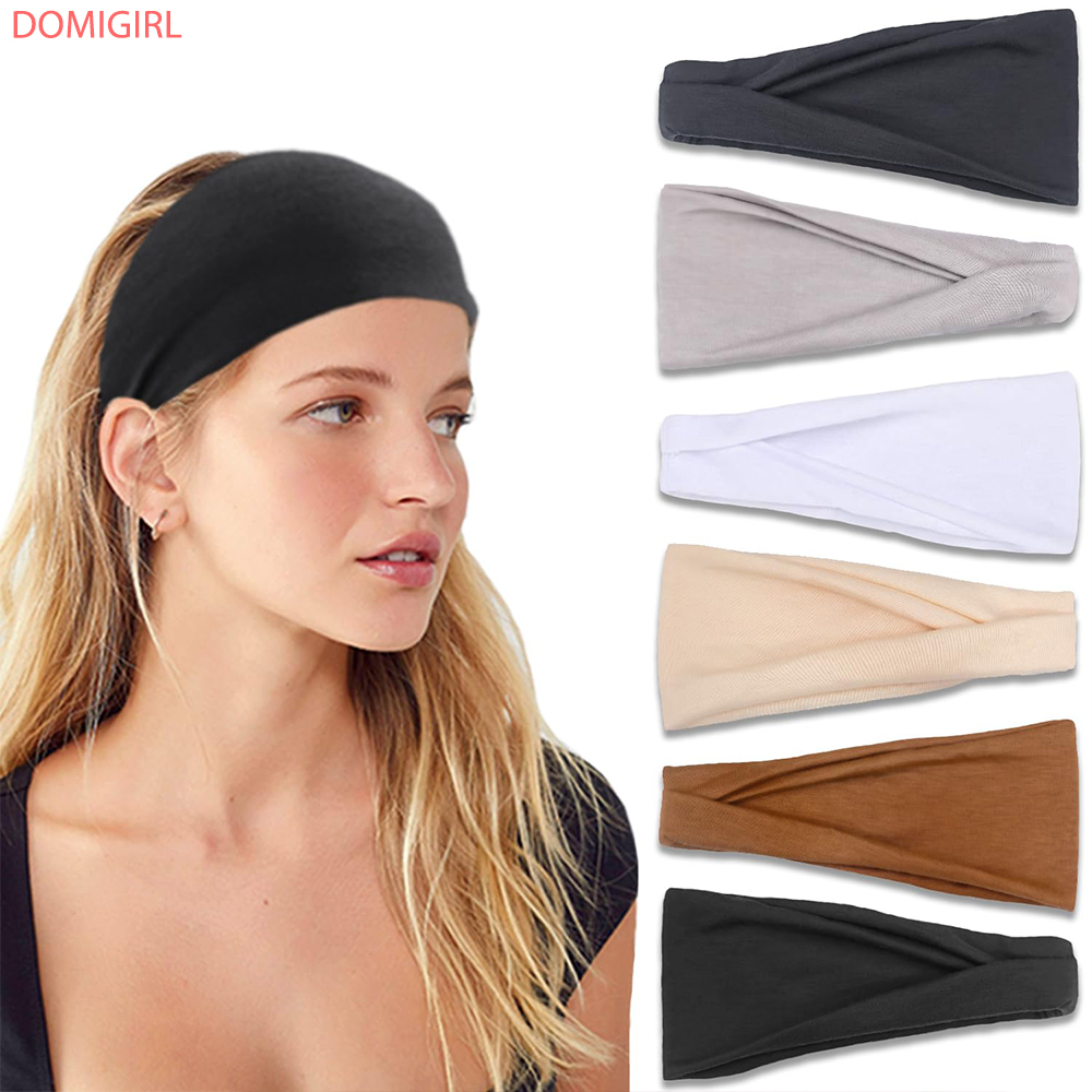 Yoga Fitness Ring - Bando rambut elastis warna polos pria