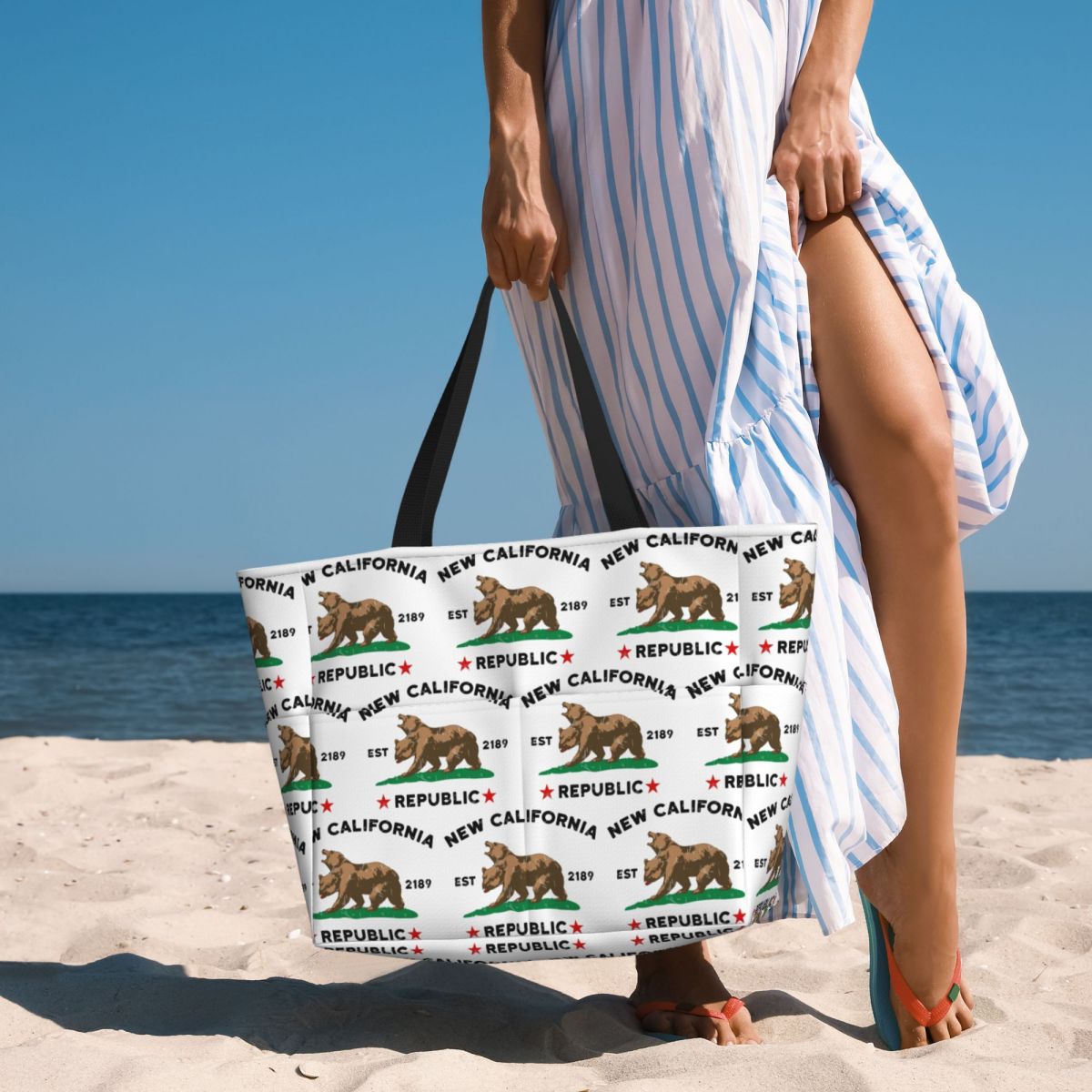 Tas Tote Pantai New California - Yoga Fitness California ulasan dan harga